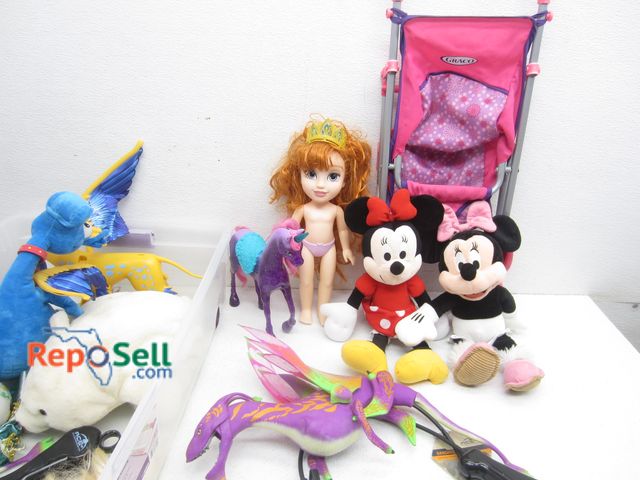 Lot 31-4183 - Lot of Kids Toys: Stroller, Mickey &amp; Minnie, (2) Banshee Interactive, Dolls, etc.