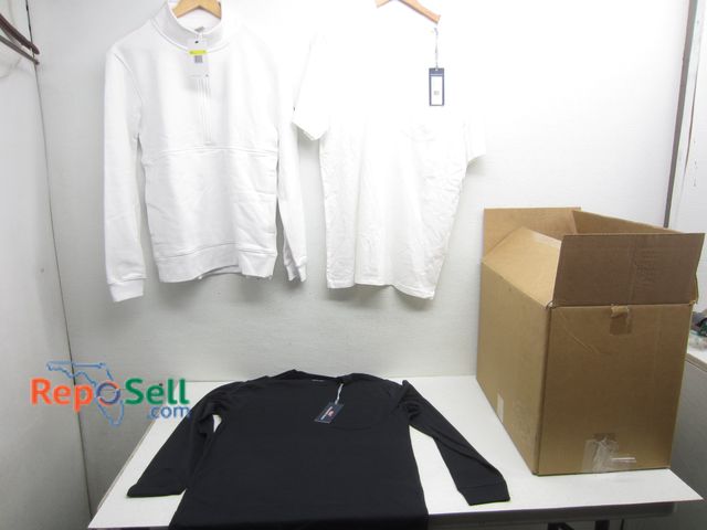 Lot 31-3195 - (27) New Vineyard Vines Shirts Various Sizes, Black &amp; White and (1) Nike Jacket