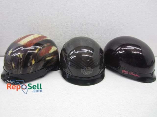Lot 31-3488 - (3) Harley Davidson Helmets: Sizes XS, S &amp; M - All DOT Certified