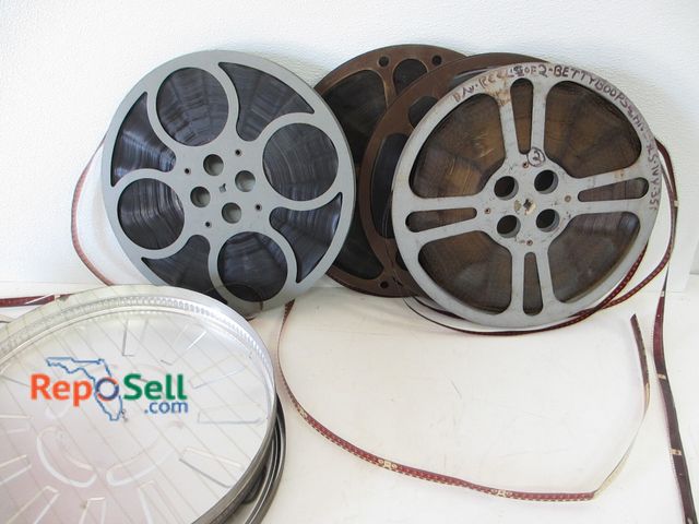 Lot 31-1308 - (4) Vintage Films/Reels and (1) Case - Betty Boop &amp; Bang Bang Kid