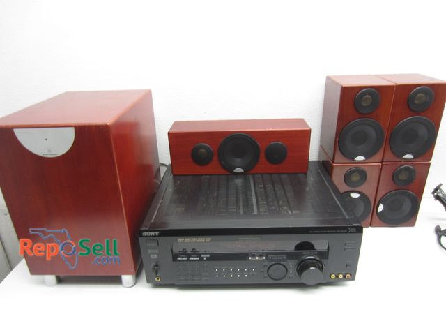 Lot 31-3443 - Sony Receiver STR-DE935 (Power On) And (6) Monitor Audio Surround Sound Speakers - Consignor States ...