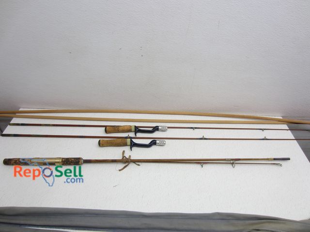 Lot 31-5308 - (3) Vintage Fishing Rods: (2) Conolon w/Cases &amp; (1) Lucky Strike