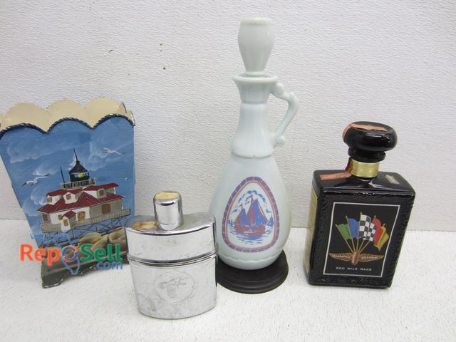 Lot 31-6343 - Estate Lot: Vintage Bottles, Flask, 500 Mile Race, etc.