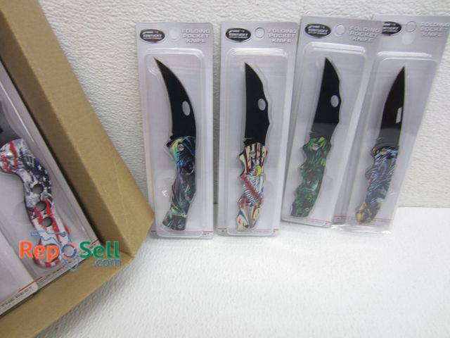 Lot 31-9104 - (12) New Foldable Pocket Knives - Assorted Designs