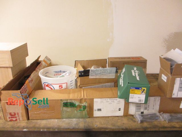 Lot 31-8160 - Lot of Parts: Tapper Anchor Screws, Box of Vino Pins, (3) Wood Cubbies, etc.