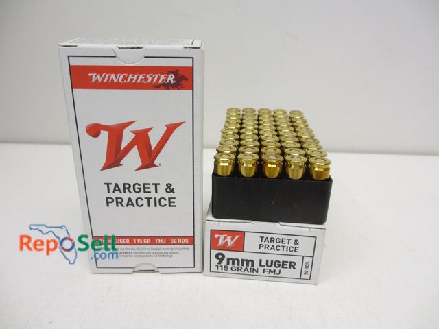 Lot 31-2225 - (100) Rds Winchester 9mm 115GR FMJ Ammo