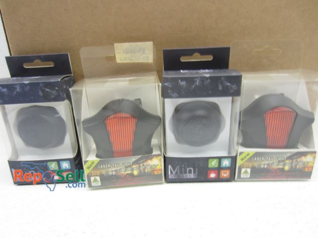 Lot 31-2292 - (16) New Laser Light Bike LED w/7 Light Modes &amp; (6) New Mini Bluetooth Speaker w/Charging Cord