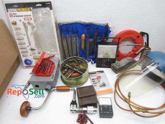 Lot 31-6243 - Tool Lot: Pneumatic Access, Drill Bits, Hand Tools - Some Vintage, etc.