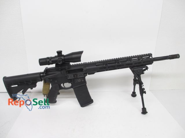 Lot 31-7160 - Smith &amp; Wesson M&amp;P15 AR-15 .223 Wylde with 16" Spiral Fluted Heavy Barrel, bipod, Zaviar M-L...