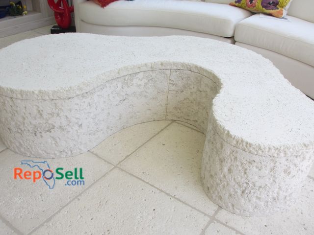 Lot 31-1047 - Custom Cast Cement Coffee Table, Appears to be in 3 Pieces, 78x55" - Buyer Must Remove/See Pictures ...