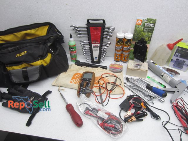 Lot 31-4550 - Tool Lot: Multimeter, Wrenches, Gorilla Glue, Tool Bag etc