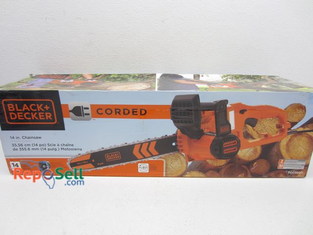 Lot 31-1450 - Black &amp; Decker 6.5AMP Corded Chainsaw #BEC5600 - Some Box Damage