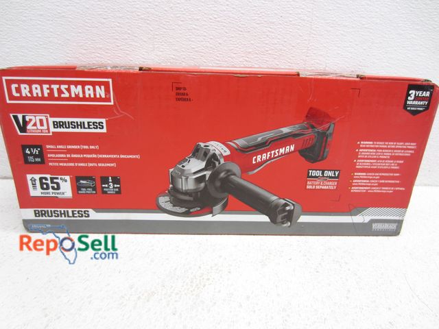 Lot 31-5139 - New Craftsman 20V 4.5" Angle Grinder - Tool Only - #CMCG450B