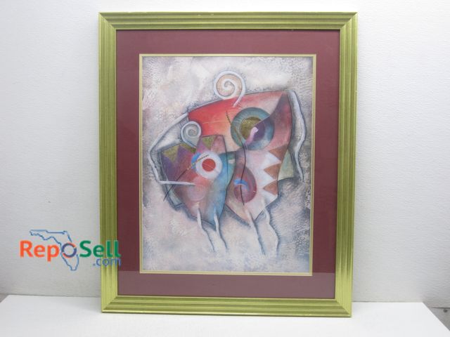 Lot 31-5032 - Framed Art w/Metallic Gold, 27"x32"