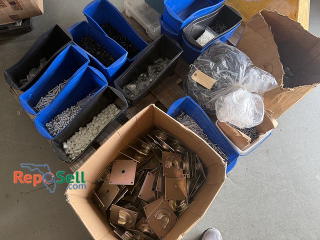 Lot 31-5405 - Pallet of Hardware for Rolling Hurricane Screens: Screws, fittings, Rivets, etc