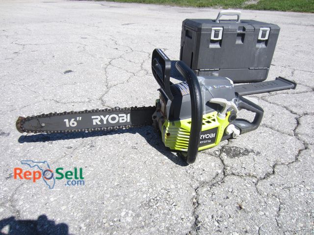 Lot 31-3295 - Ryobi 16" Gas Chainsaw w/Hard-Shell Case #RY3716 - Has Compression
