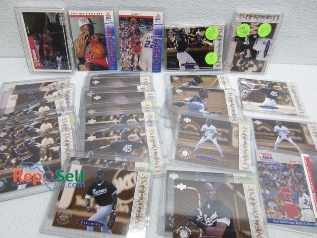 Lot 31-5245 - Assorted Michael Jordan Baseball &amp; Basketball Cards - High Grade - Many in top loads