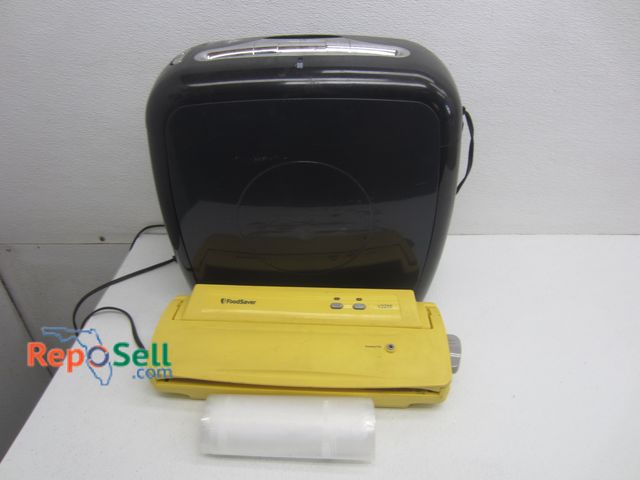Lot 31-9076 - Brothers Paper Shredder And Food Vacuum Sealer With Bags  - Both Power On