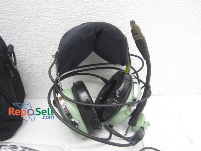 Lot 31-1280 - David Clark Pilot Headphones With Bag, Sportys Pilot Glasses, Aux Adapters