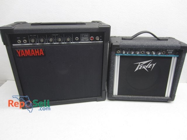 Lot 31-9241 - Yamaha VX 25 Amp and Peavey Rage 108 Amp - Both Power On
