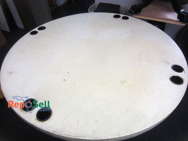 Lot 31-2116 - 5' W Lifetime Round Table w/Cup Holder and Folding Legs