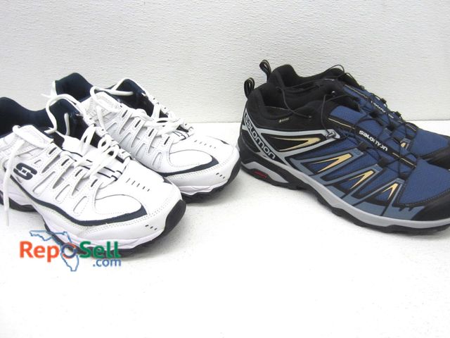 Lot 31-9131 - (2) New Men's Shoes Size 10.5 - Sketchers &amp; Salomon 3 GTX