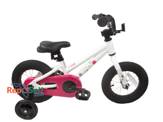 Lot 31-5403 - (2) New Loco Cycles 12" Bicycles: Boy's Matte Black &amp; Girl's White