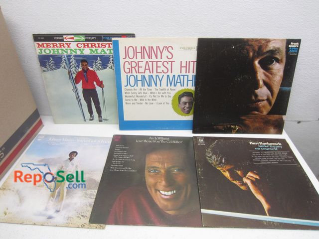 Lot 31-1249 - Vintage Vinyl Records (approx 54): Sinatra, Mathis, etc.