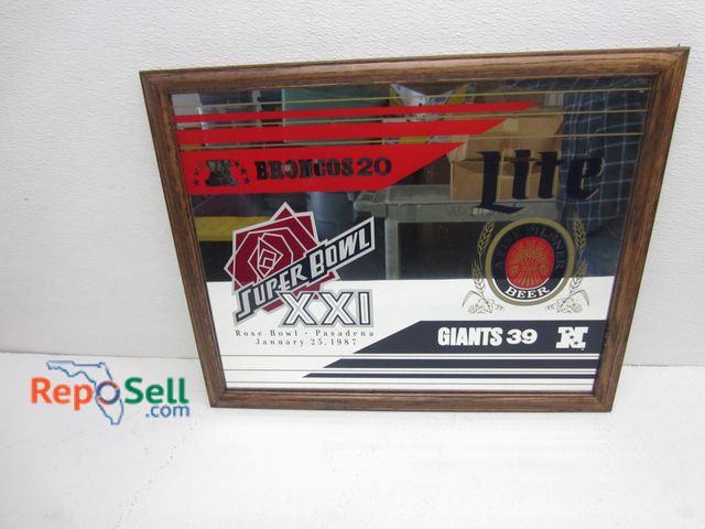 Lot 31-5286 - Miller Lite XX1 Superbowl Mirror 22" x 18