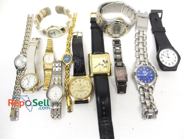Lot 31-1017 - (12) Watches: Mickey Mouse, Armitron, Timex, etc. - running when tested