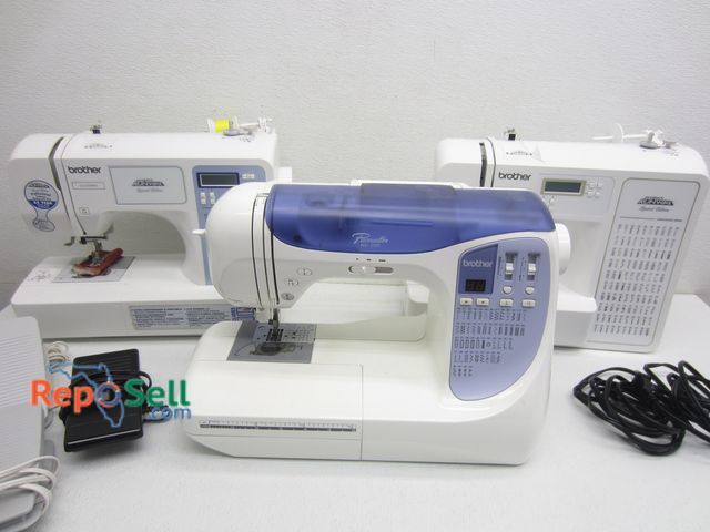 Lot 31-7441 - (3) Digital Brother Sewing Machines &amp; Accessories: #CE55PRW, Pacesetter #NX-200, #CE1100PRW - Al...