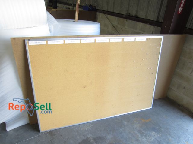Lot 31-8210 - Large Bulletin Board Cork Board (72" x 48") and a Sheet of MDF.