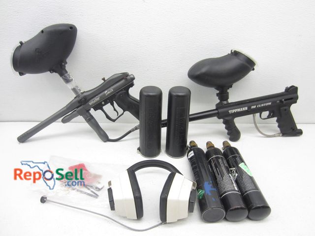 Lot 31-5277 - (2) Paintball Guns with Accessories - Tippman, Sonix Spyder