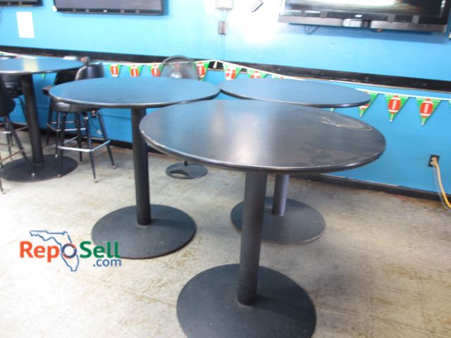 Lot 31-2000 - (3) Round Hi-Top Tables - 42"W