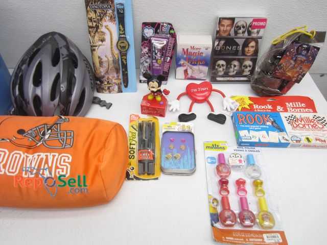 Lot 31-1394 - Estate Lot: Card Game, Bike Helmet, Nail Polish, etc.