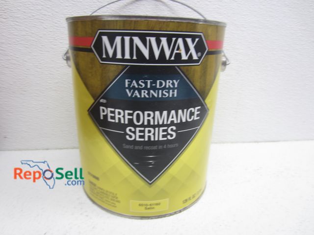 Lot 31-9486 - (4) 1 Gallon Miniwax Varnish Satin