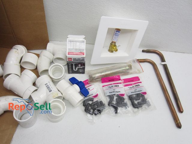 Lot 31-6054 - Plumbing Lot: Ice Maker line Box, Vent, 1.5" Fittings