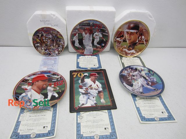 Lot 31-5214 - MLB Plate Collection: Includes Griffey Jr., McGwire, Ripken Jr., Nolan Ryan