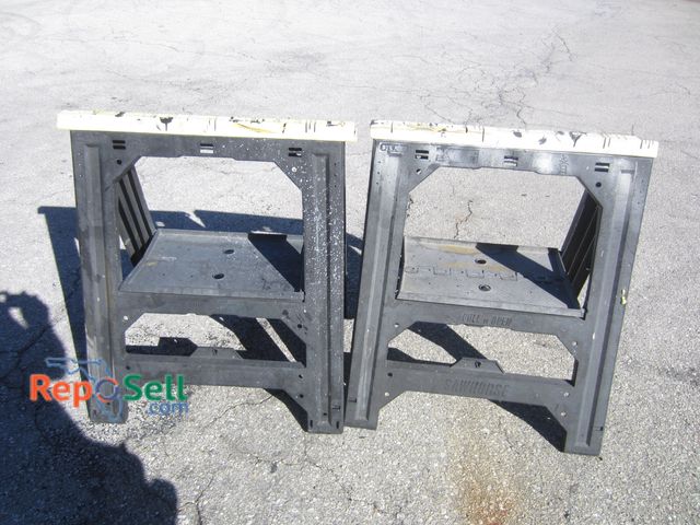Lot 31-6048 - (2) Plastic Stanley Foldable Sawhorses