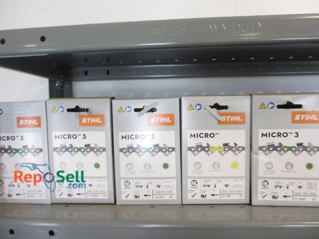 Lot 31-1321 - 75 new Stihl chainsaw chains, various SKUs. Chains include Micro and Micro 3 series, featuring Oilom...