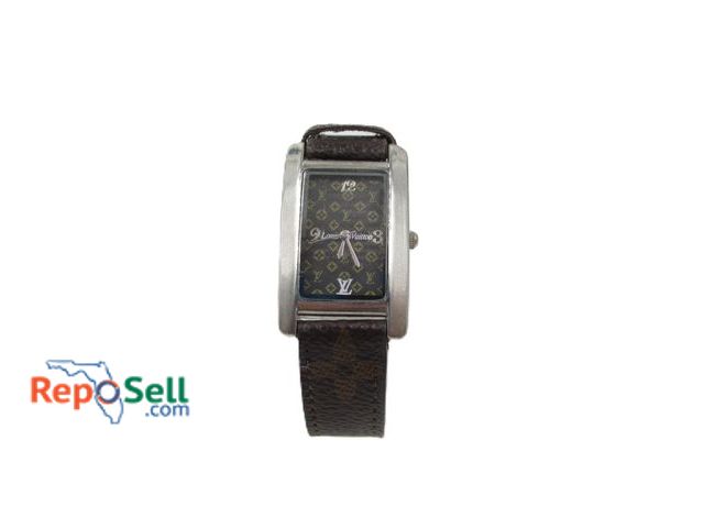 Lot 31-7001 - Ladies Watch Stamped Louis Vuitton with Band - No COA - Not Running