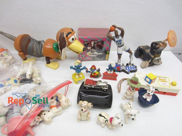 Lot 31-9388 - Vintage Collectible Toys: Fisher Price, Smurfs, 101 Dalmatian's, etc.