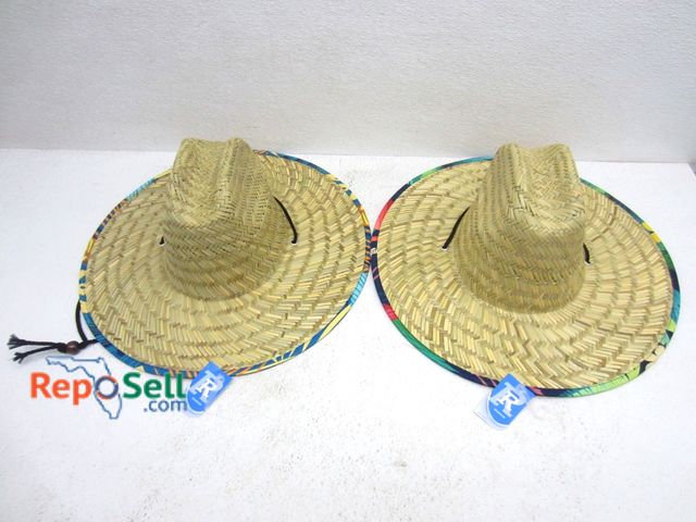 Lot 31-6220 - (2) new HT1702 straw sun hats; 4.5" brim