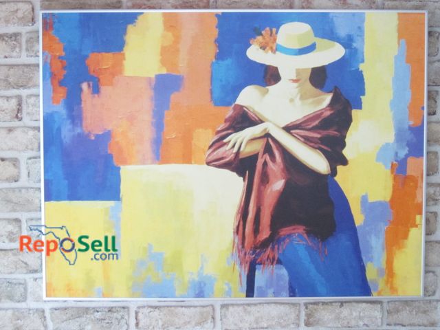 Lot 31-1271 - Framed Woman w/Hat &amp; Bare Shoulders by Giclee, 40"x30" (#33)