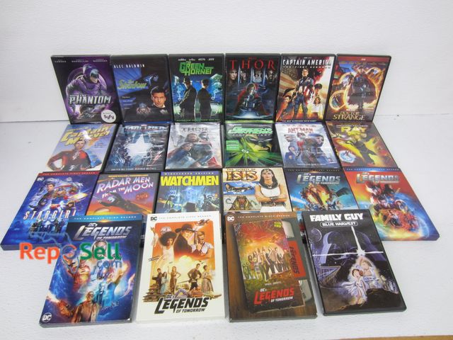 Lot 31-1225 - (36) DVD's and Box Sets: Marvel, DC, Knight Rider, Chips, etc.