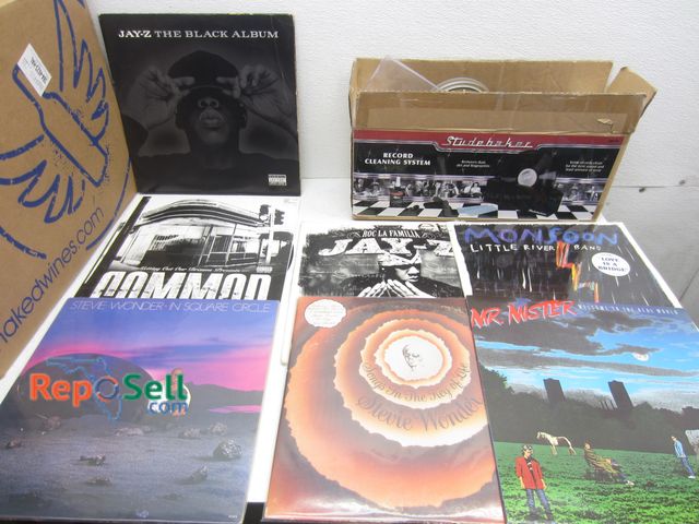 Lot 31-1440 - (43) Record Albums, Record Cleaner: Stevie Wonder, Jay Z, Little River Band, etc.