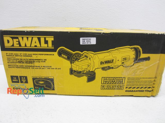 Lot 31-3390 - New Dewalt High Performance 5"/6" Paddle Switch Grinder 2.3hp #DWE43144