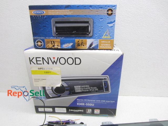 Lot 31-5300 - Kenwood Marine CD Receiver w/USB Interface #KMR-55OU &amp; Stereo Housing #MRH211B