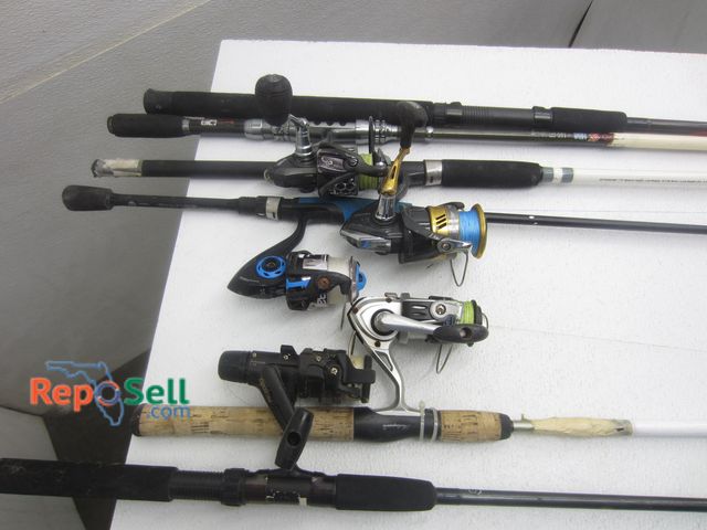 Lot 31-7063 - (6) Rods &amp; Reels: Shimano, Sahara, Quantum