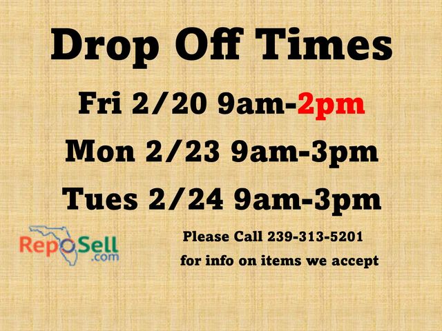 Drop Off Times & Consignment Info